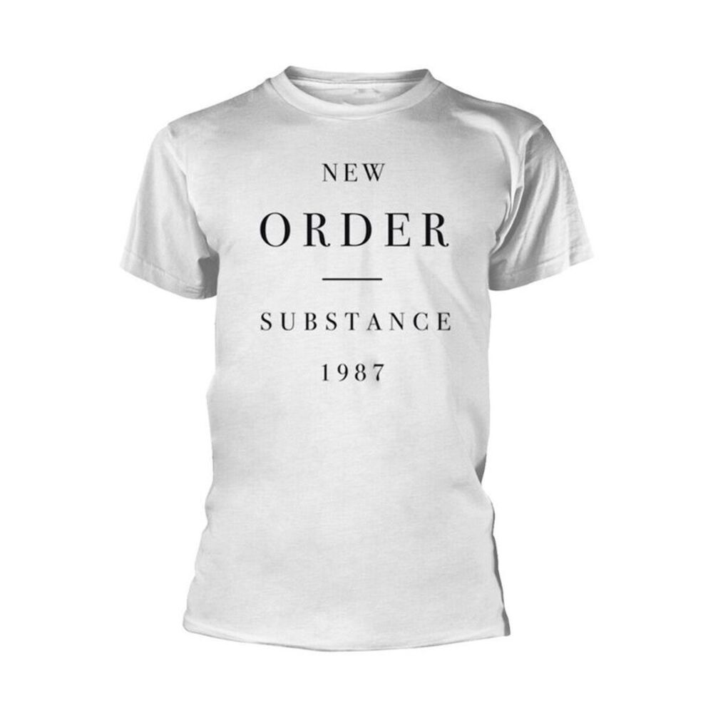 New Order Unisex Adult Substance Cotton T-Shirt / White